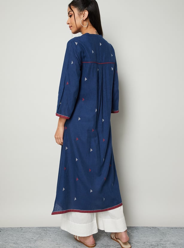 MELANGE Geometric Print Straight Kurta