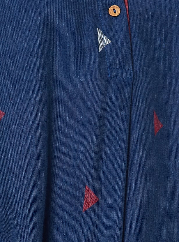 MELANGE Geometric Print Straight Kurta