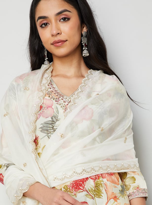 MELANGE Embroidered Dupatta