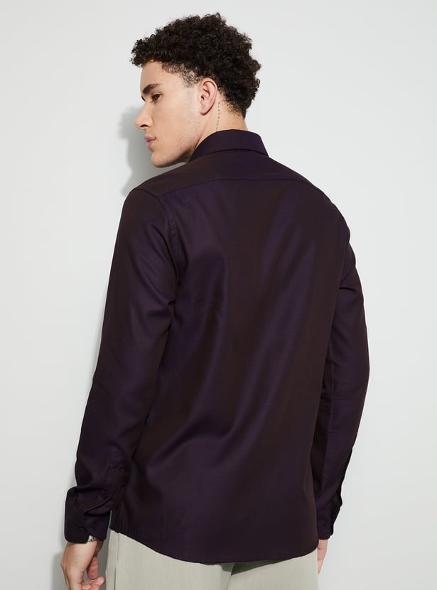 CODE Textured Slim Fit Formal Shirt