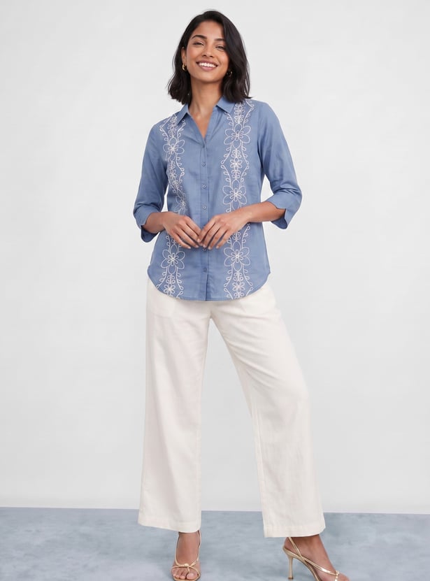 COLOUR ME Embroidered Shirt