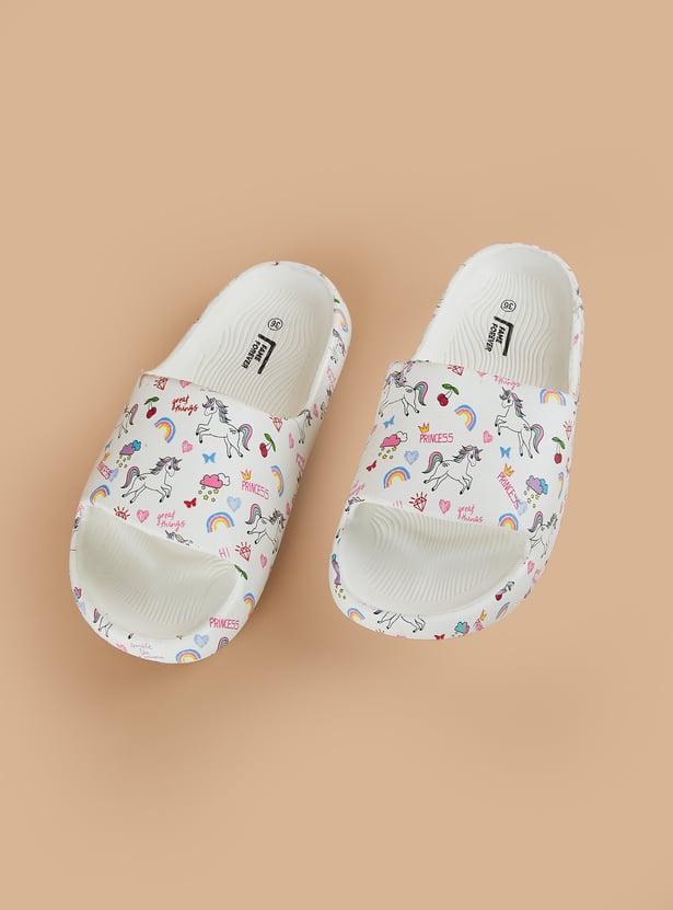 FAME FOREVER Girls Unicorn Sliders