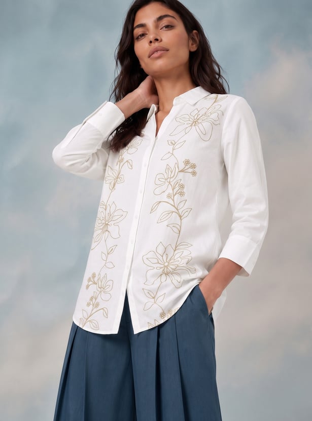 COLOUR ME Embroidered Top