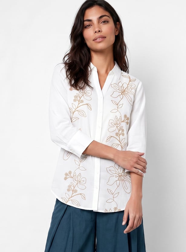 COLOUR ME Embroidered Top