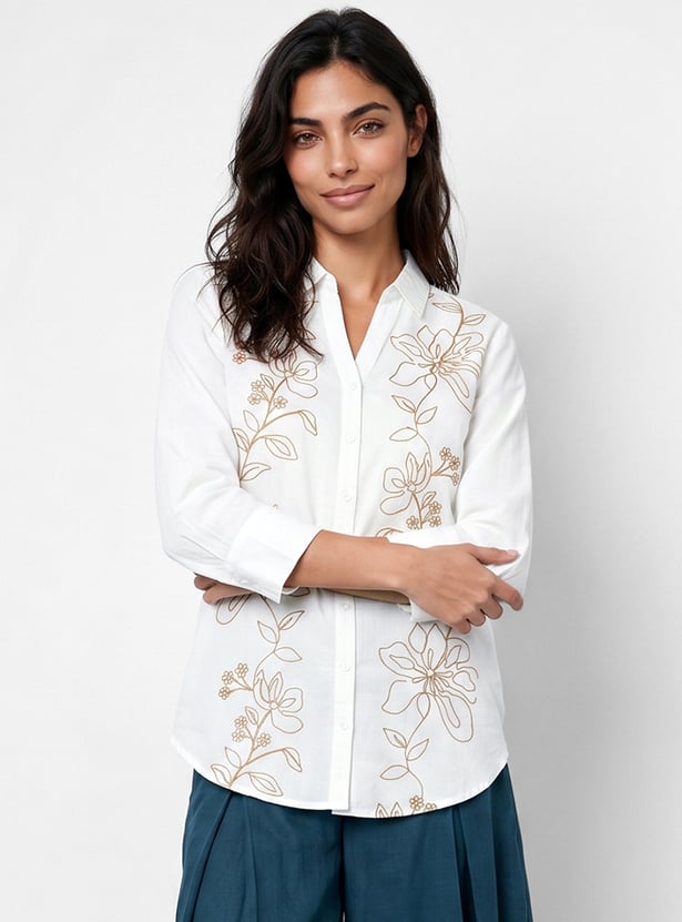 COLOUR ME Embroidered Top