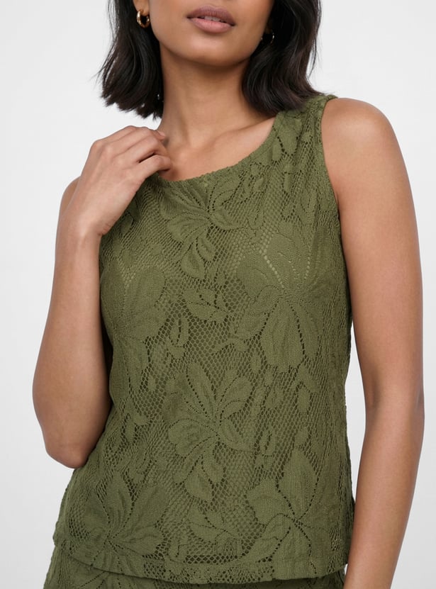 COLOUR ME Floral Lace Top
