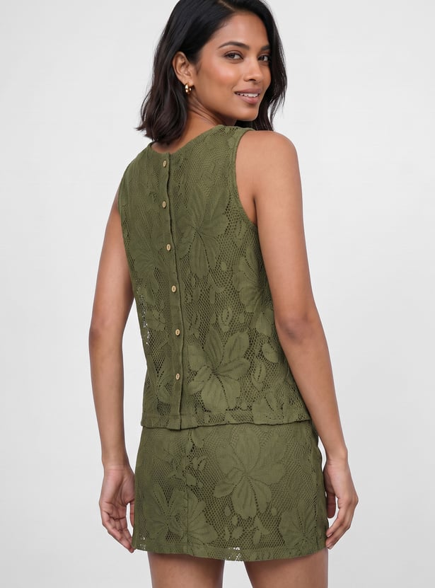 COLOUR ME Floral Lace Top