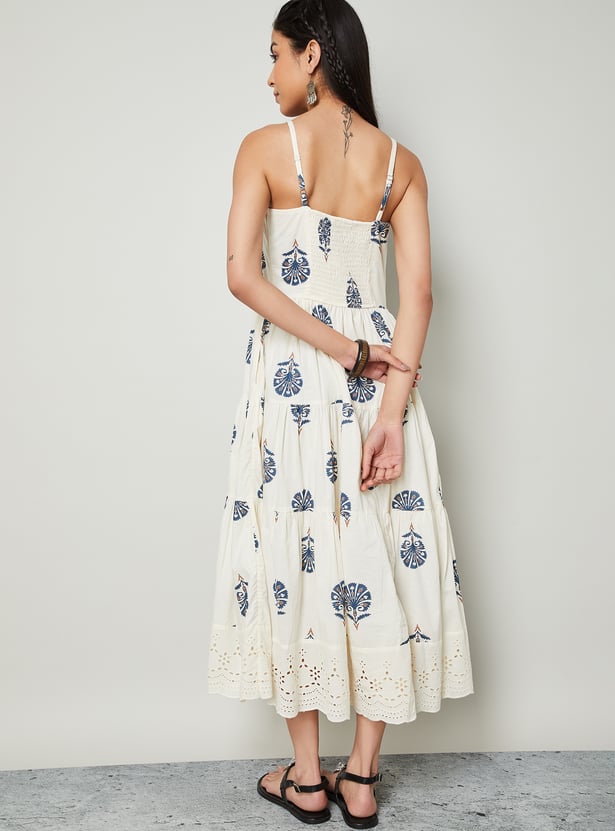 COLOUR ME Printed Tiered Dress