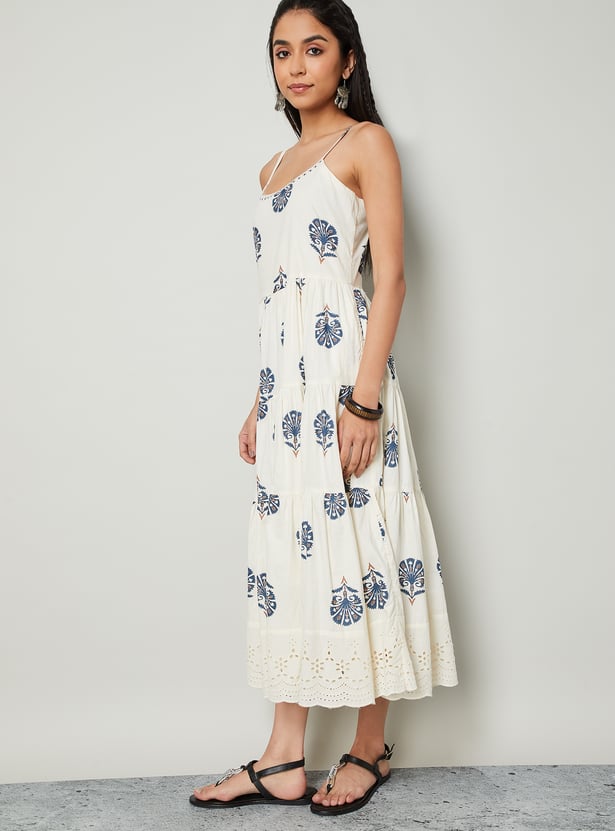 COLOUR ME Printed Tiered Dress