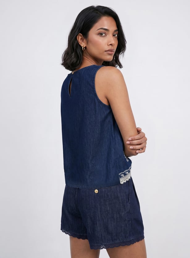COLOUR ME Embroidered Top
