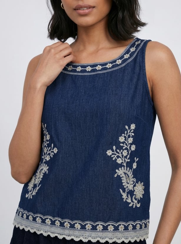 COLOUR ME Embroidered Top