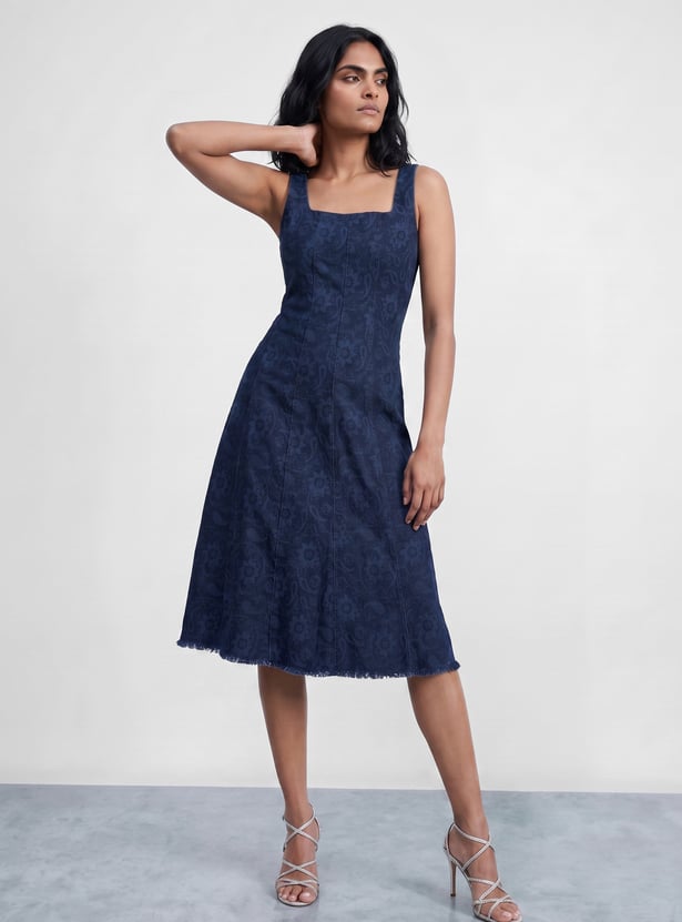 COLOUR ME Floral Print A-line Dress