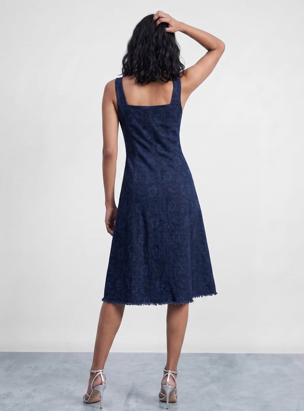 COLOUR ME Floral Print A-line Dress