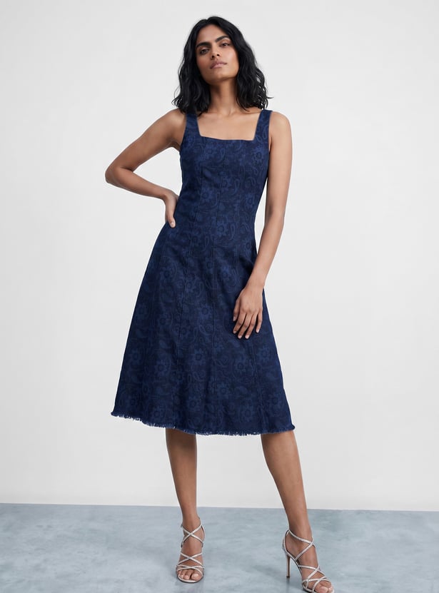 COLOUR ME Floral Print A-line Dress