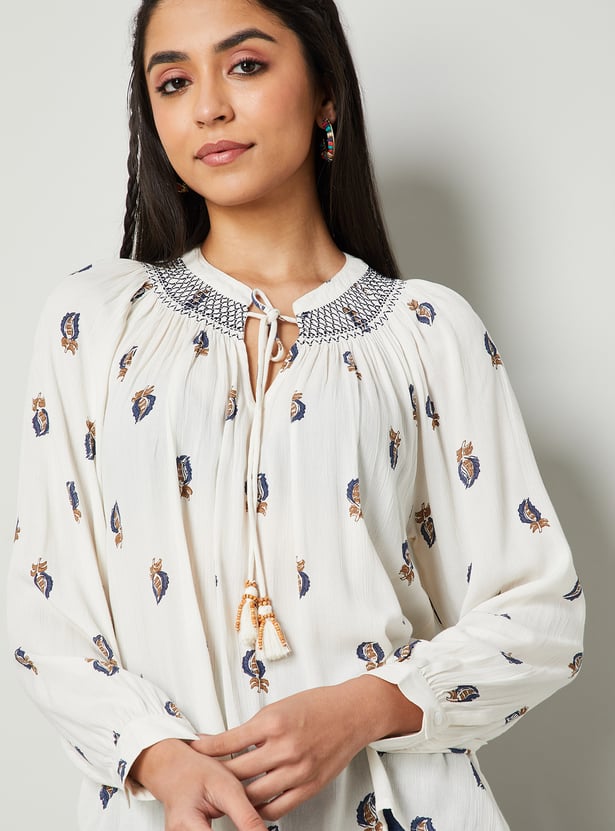 COLOUR ME Ethnic Motif Top
