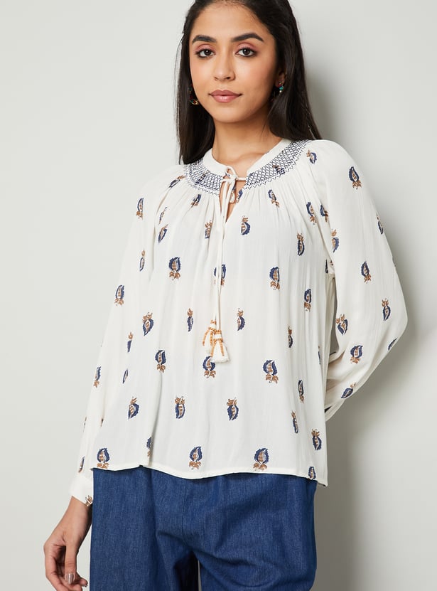 COLOUR ME Ethnic Motif Top