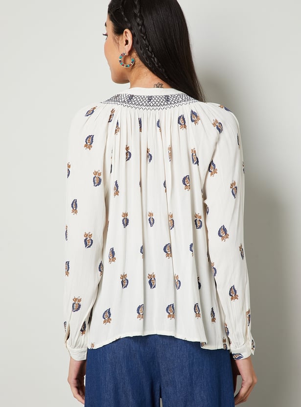 COLOUR ME Ethnic Motif Top