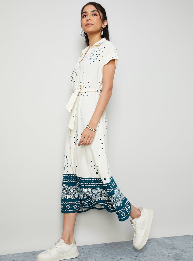 COLOUR ME Printed Shirt Dress