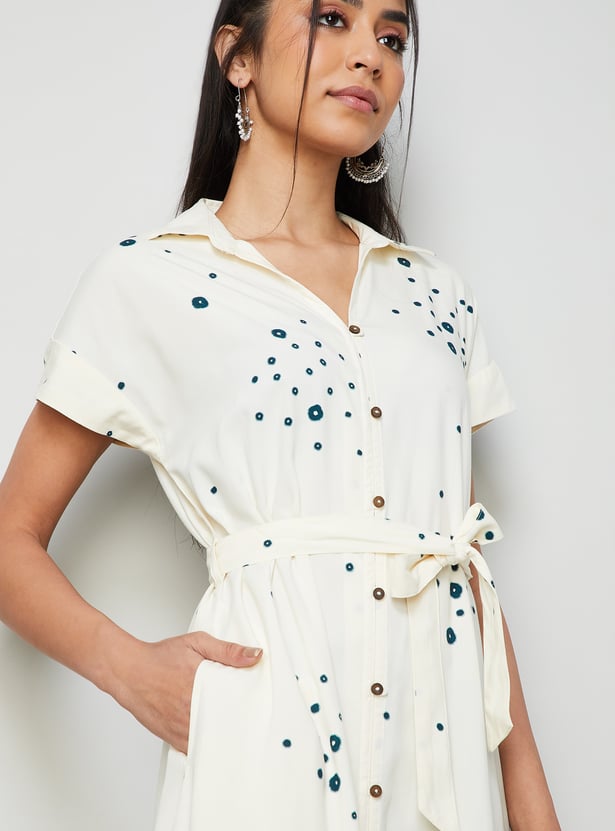 COLOUR ME Printed Shirt Dress