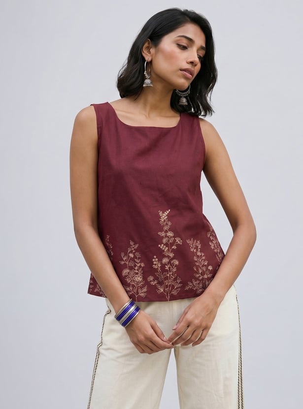COLOUR ME Embroidered Top