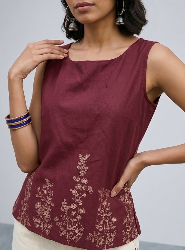 COLOUR ME Embroidered Top