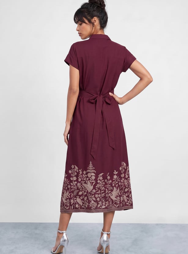 COLOUR ME Floral Print Midi Dress