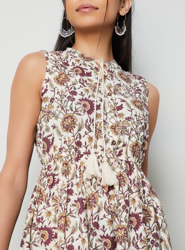 COLOUR ME Floral Print Midi Dress
