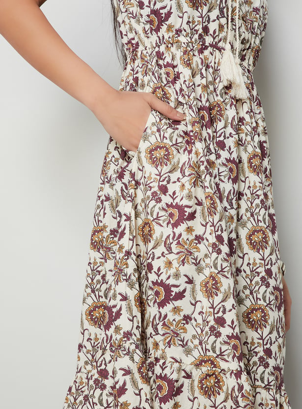 COLOUR ME Floral Print Midi Dress