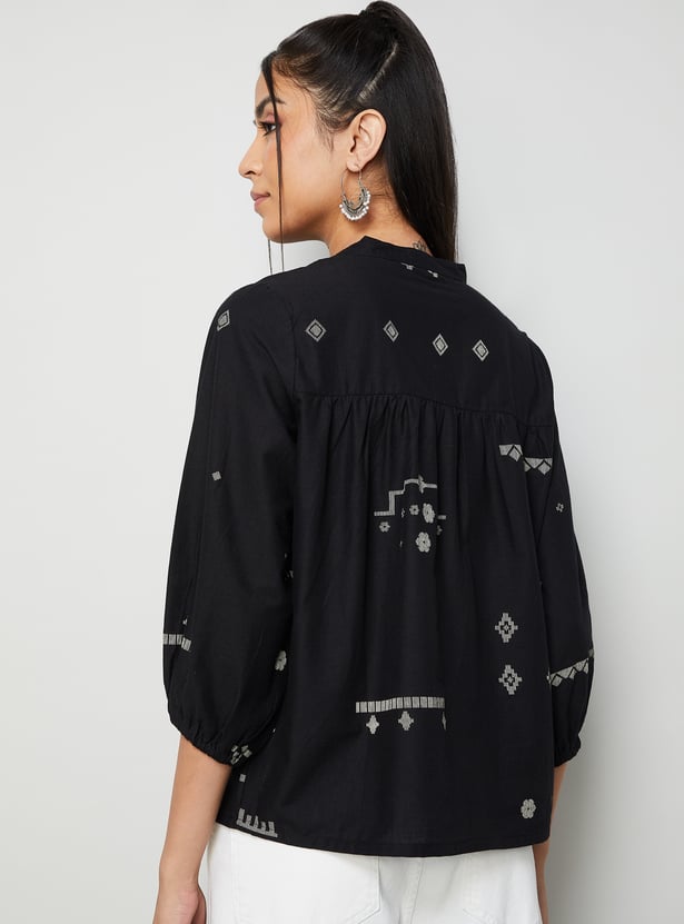 COLOUR ME Ethnic Motif Top