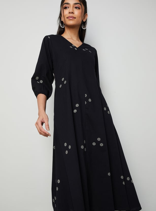COLOUR ME Floral Printed Midi Dress