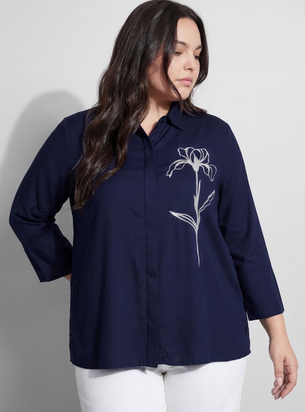NEXUS Floral Embroidered Shirt