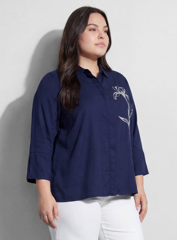 NEXUS Floral Embroidered Shirt