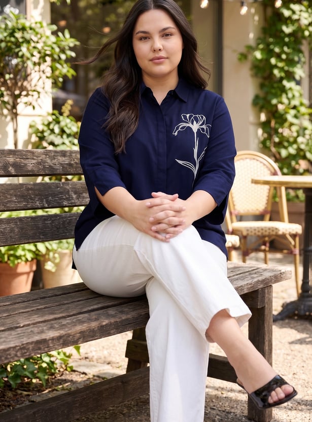 NEXUS Floral Embroidered Shirt