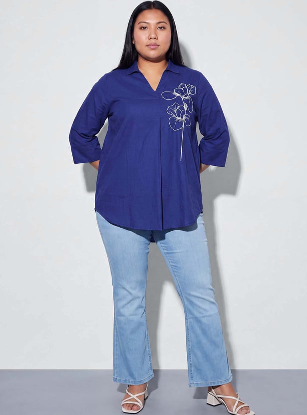 NEXUS Floral Embroidered Shirt