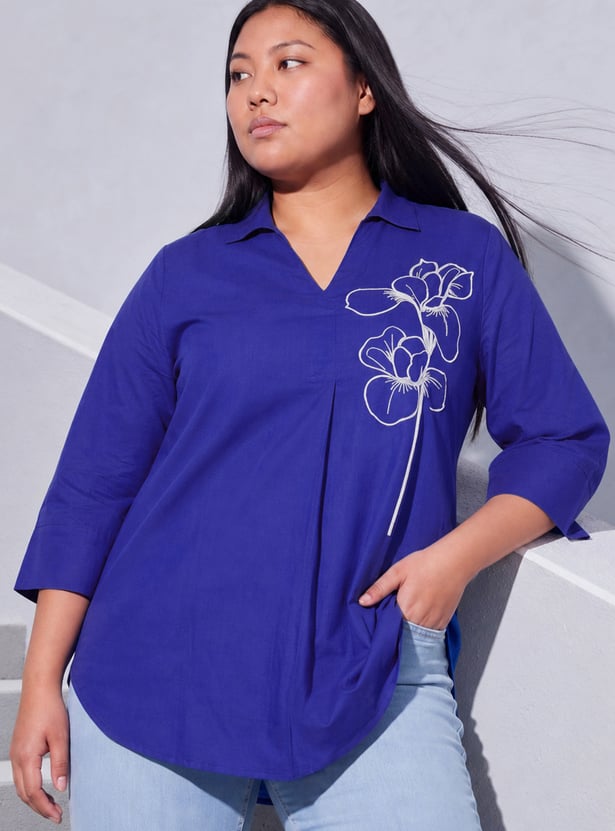 NEXUS Floral Embroidered Shirt