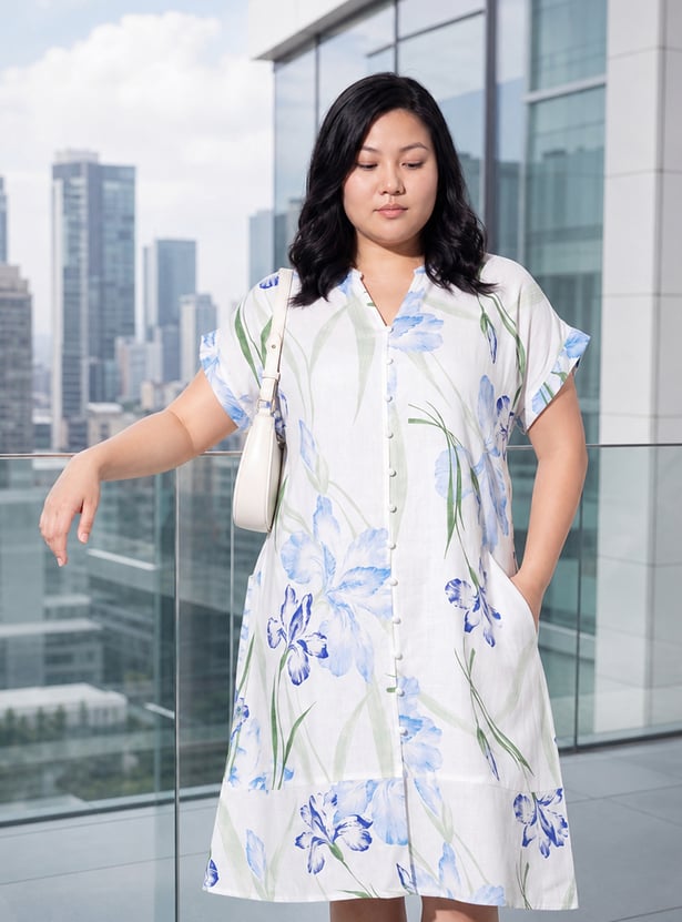 NEXUS Floral Print Midi Dress