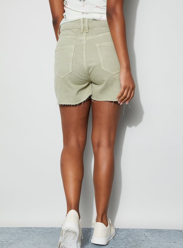 GINGER Frayed Hem Shorts
