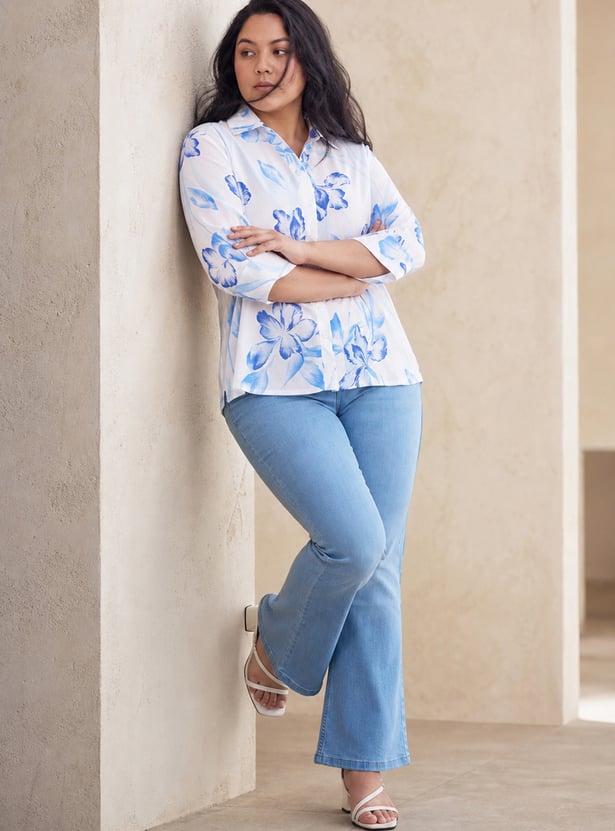 NEXUS High-Rise Flared Jeans