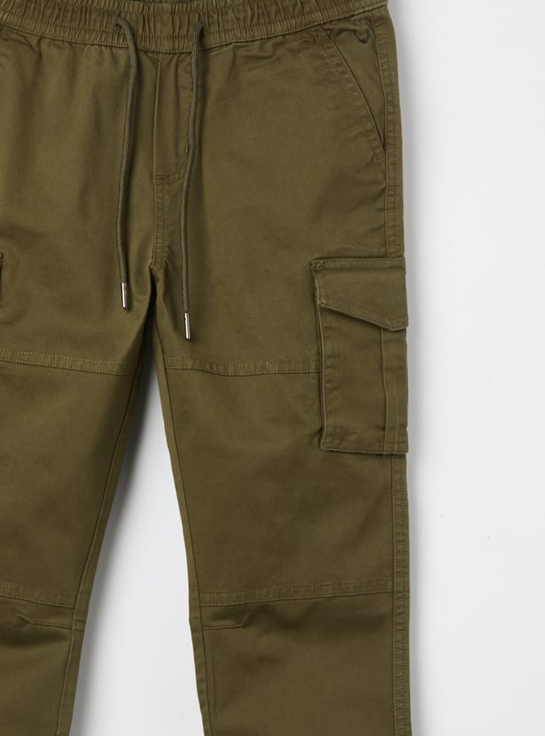 ALLEN SOLLY Boys Solid Cargos