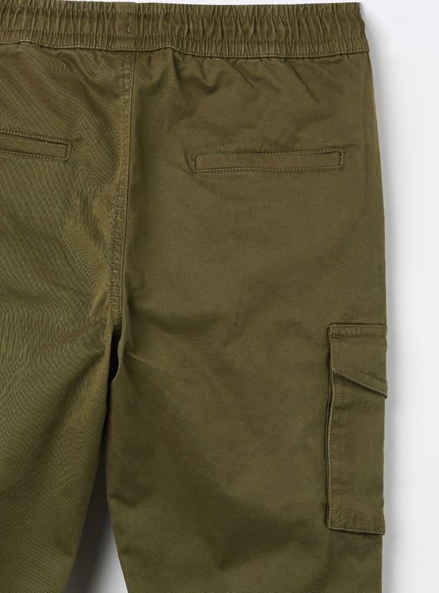 ALLEN SOLLY Boys Solid Cargos