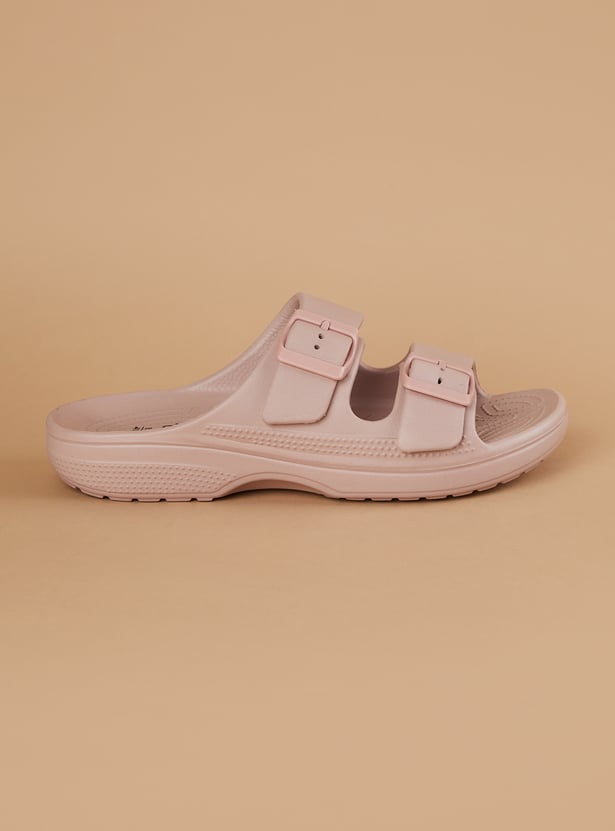 GINGER Open-Toe Buckle Sliders