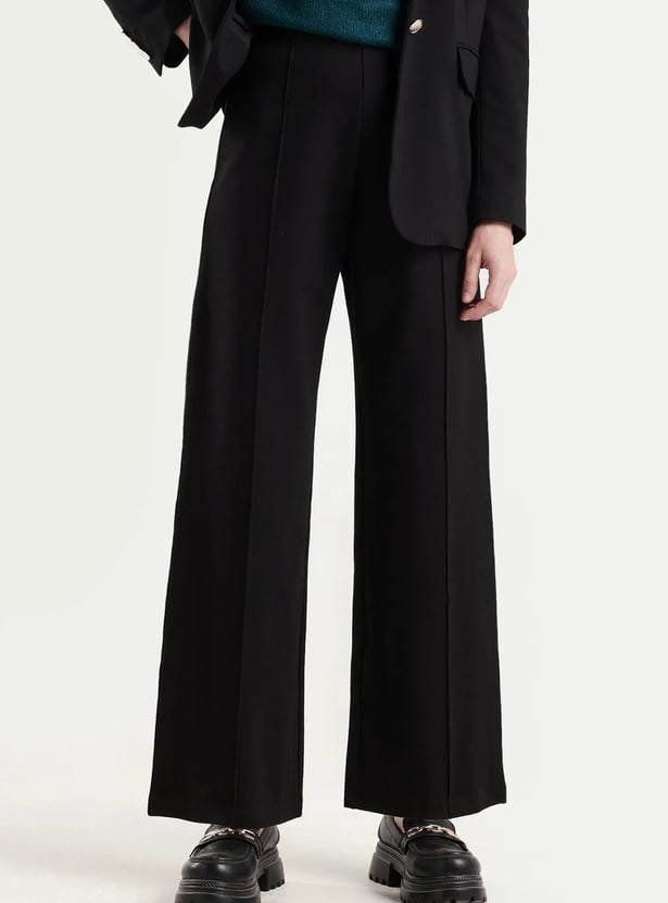 RAREISM Pleated Front Straight Fit Trousers