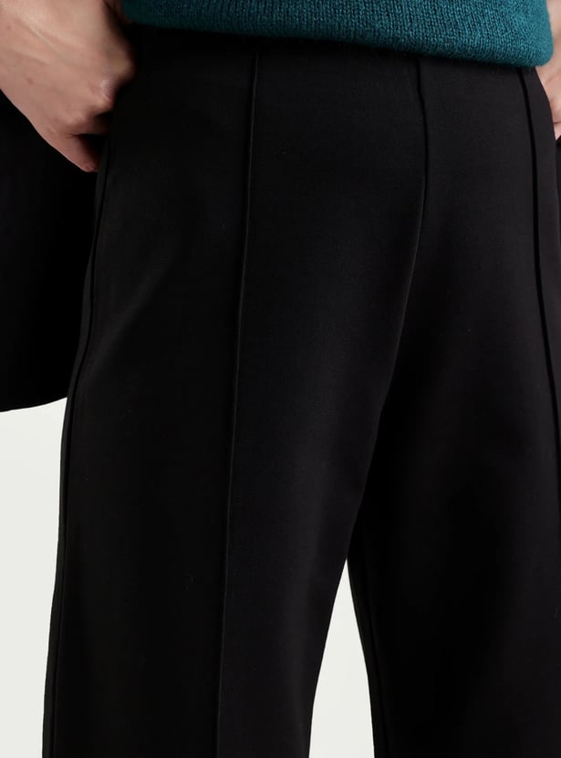 RAREISM Pleated Front Straight Fit Trousers