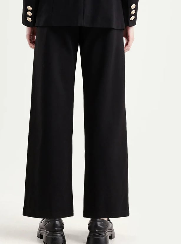 RAREISM Pleated Front Straight Fit Trousers