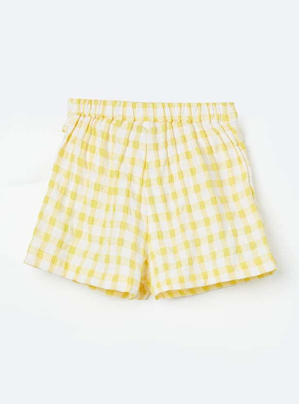 FAME FOREVER Girls Checked Skorts