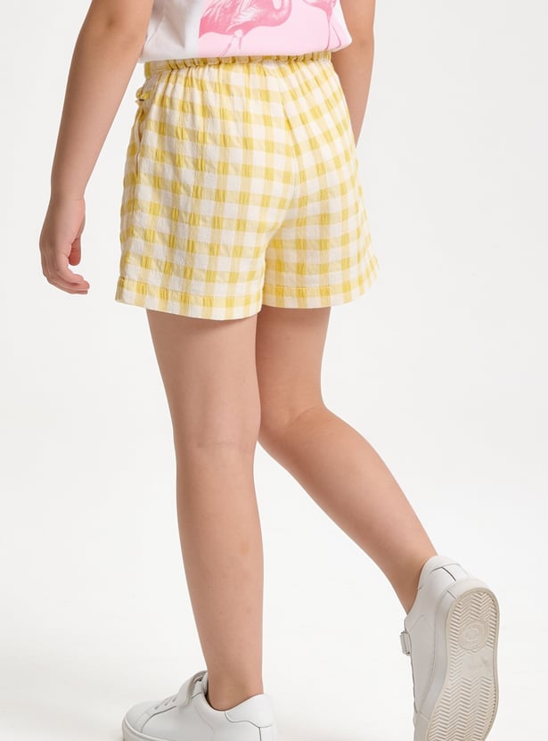 FAME FOREVER Girls Checked Skorts