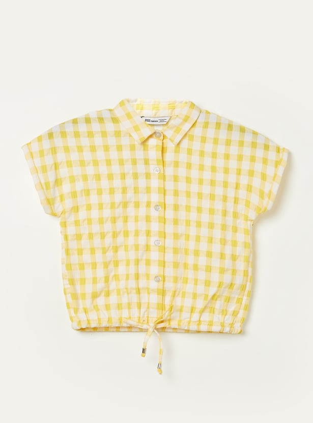 FAME FOREVER Girls Checked Top