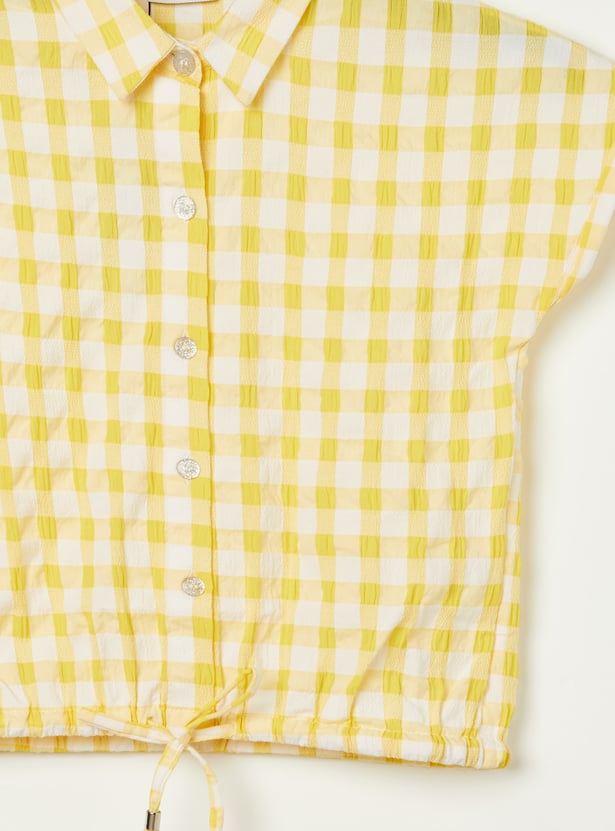 FAME FOREVER Girls Checked Top