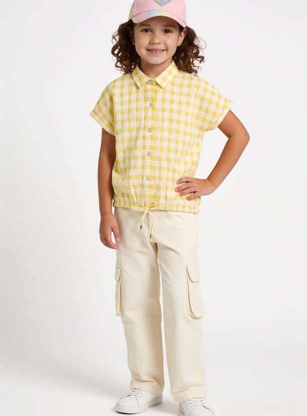 FAME FOREVER Girls Checked Top