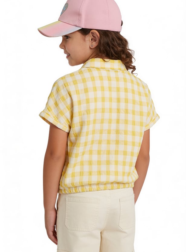 FAME FOREVER Girls Checked Top